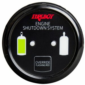 Image 1: Fireboy-Xintex Deluxe Helm Display w/Gauge Body, LED & Color Graphics f/Engine Shutdown System - Black Bezel Display