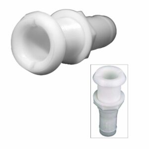Image 1: Perko 1-1/8" Thru-Hull Fitting f/Hose Narrow Flange - Plastic