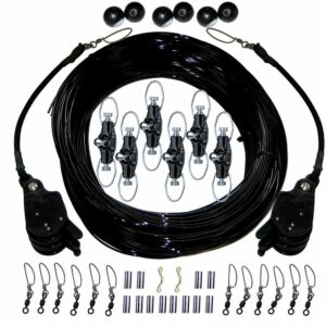 Image 1: Rupp Triple Rigging Kit W/Lok-Ups & Nok-Outs - 460' Black Mono Cord