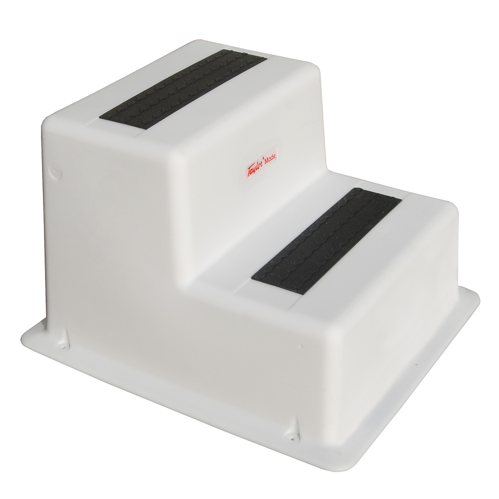 Image 1: Taylor Made StepSafe™ Dock Step - Double Tread - White
