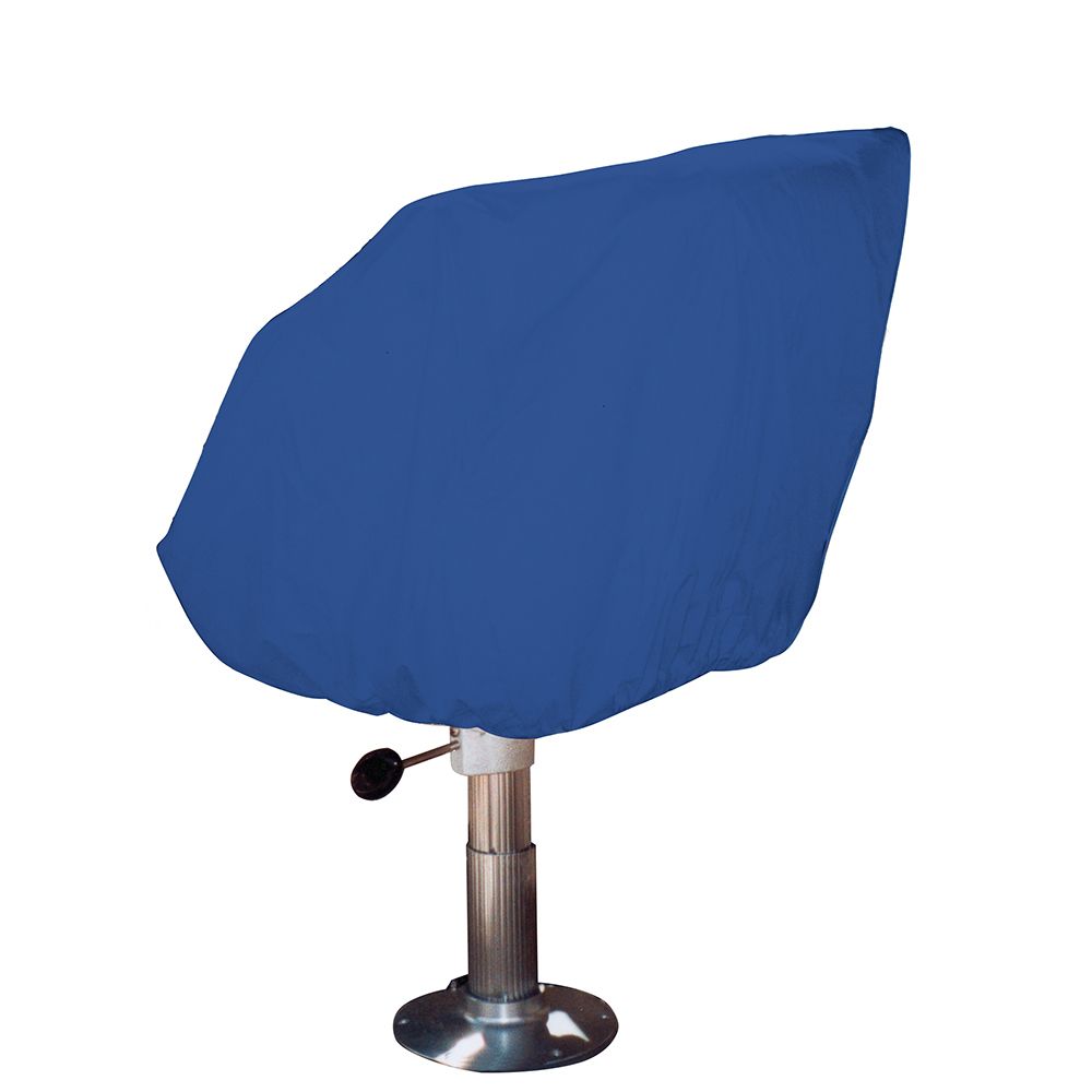 Image 1: Taylor Made Helm/Bucket/Fixed Back Boat Seat Cover - Rip/Stop Polyester Navy