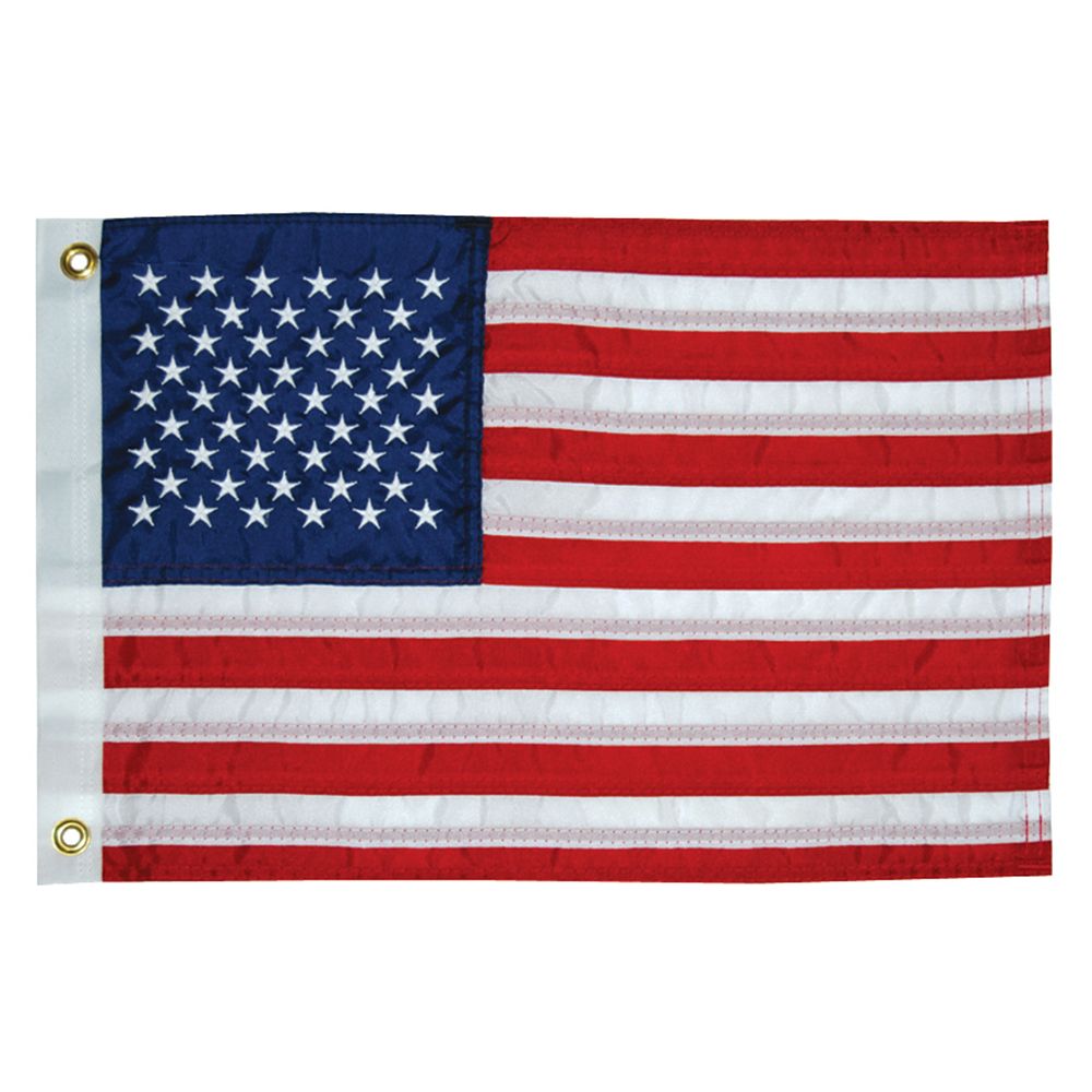 Image 1: Taylor Made 12" x 18" Deluxe Sewn 50 Star Flag