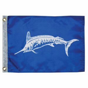 Image 1: Taylor Made 12" x 18" White Marlin Flag