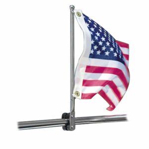 Image 1: Taylor Made 7/8"-1-1/4" SS Rail Mount Pulpit Staff
