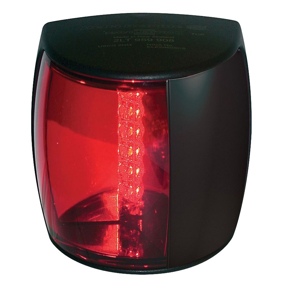 Image 1: Hella Marine NaviLED PRO Port Navigation Lamp - 2nm - Red Lens/Black Housing