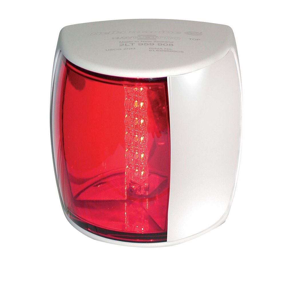 Image 1: Hella Marine NaviLED PRO Port Navigation Lamp - 2nm - Red Lens/White Housing