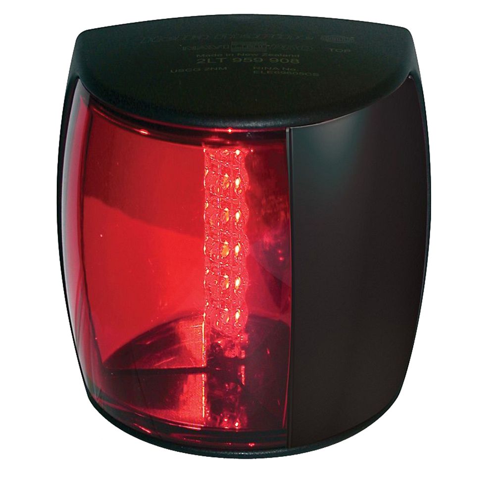 Image 1: Hella Marine NaviLED PRO Port Navigation Lamp - 3nm - Red Lens/Black Housing