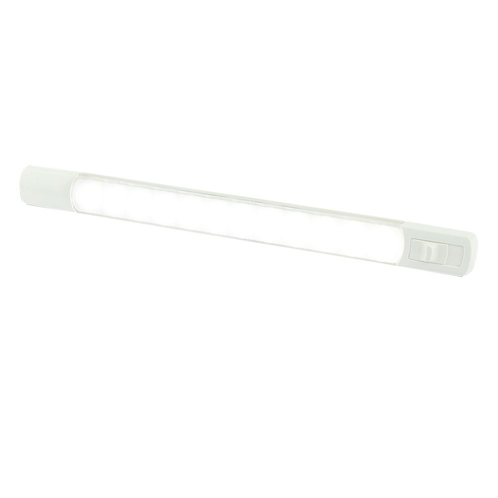 Image 1: Hella Marine Surface Strip Light w/Switch - White LED - 12V