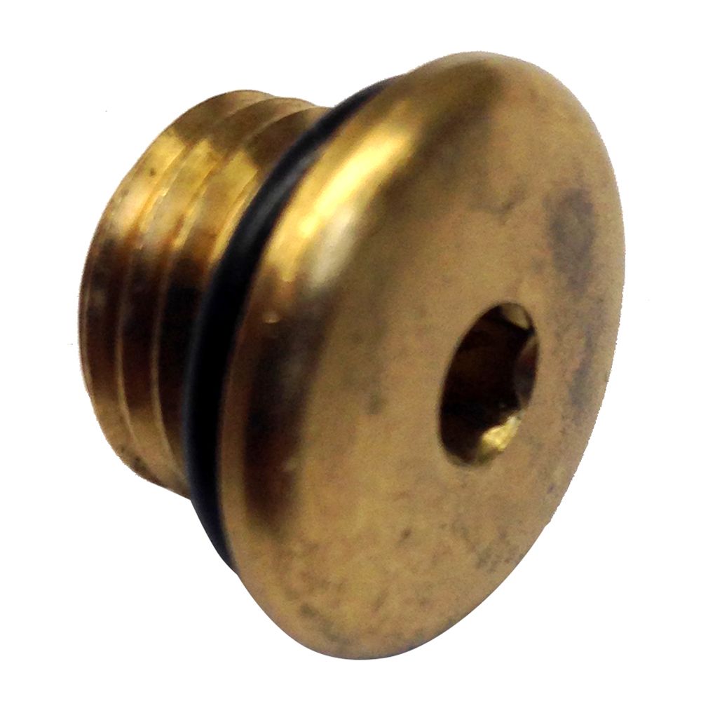 Image 1: Uflex Brass Plug w/O-Ring for Pumps
