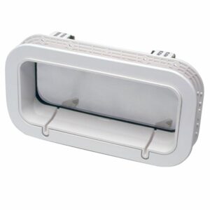 Image 1: Beckson Drain Port - 4" x 14" x 1"-Depth - White/Clear