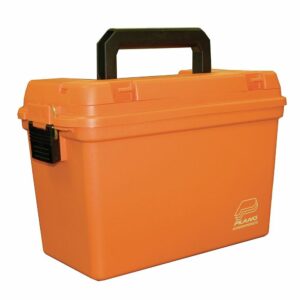 Image 1: Plano Deep Emergency Dry Storage Supply Box w/Tray - Orange