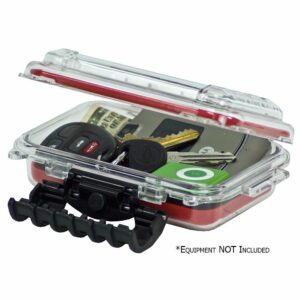 Image 1: Plano Waterproof Polycarbonate Storage Box - 3449 Size - Red/Clear