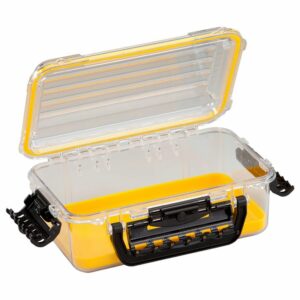 Image 1: Plano Waterproof Polycarbonate Storage Box - 3600 Size - Yellow/Clear