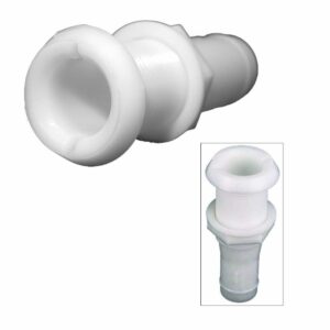 Image 1: Perko 3/4" Thru-Hull Fitting f/Hose - Plastic Narrow Flange