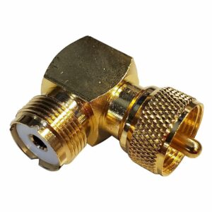 Image 1: Shakespeare Right Angle Connector - PL-259 to SO-239 Adapter