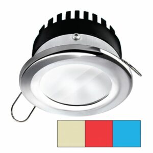 Image 1: i2Systems Apeiron™ Pro A503 - 3W - Round -Cool White/Red/Blue - Round - Chrome Finish