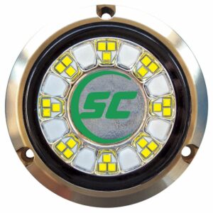 Image 1: Shadow-Caster SCR-24 Bronze Underwater Light - 24 LEDs - Aqua Green