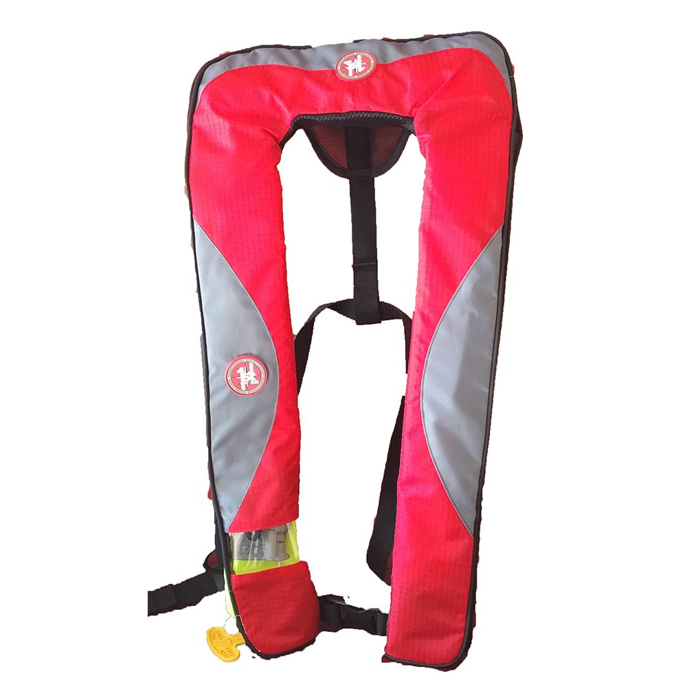 Image 1: First Watch FW-240 Inflatable PFD - Red/Grey - Automatic