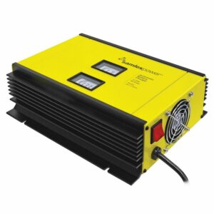 Image 1: Samlex 50A Battery Charger - 12V - 2-Bank - 3-Stage w/Dip Switch & Lugs - Includes Temp Sensor