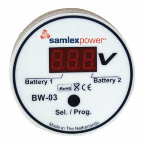 Image 1: Samlex Dual Battery Monitor - 12V or 24V - Auto Detection