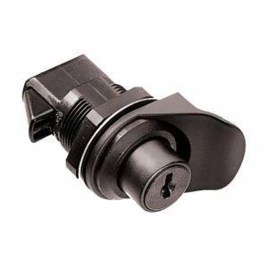 Image 1: Southco Keylocking Flush/Knob Latch - Black Plastic