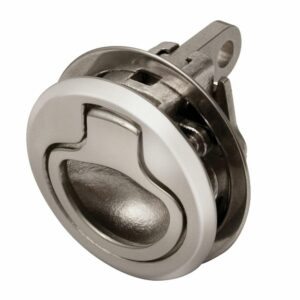Image 1: Southco Small Flush Pull Latch - Stainless Steel - Non-Locking - Low Profile