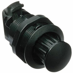 Image 1: Southco Pop-Out Knob Latch w/Fixed Grip Threaded Body - Black Plastic
