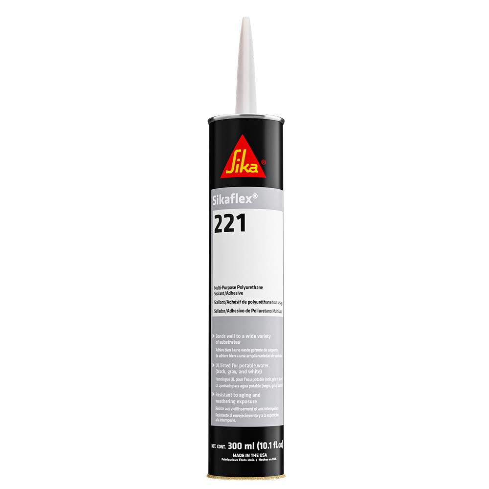 Image 1: Sika Sikaflex® 221 Multi-Purpose Polyurethane Sealant/Adhesive - 10.3oz(300ml) Cartridge - Black