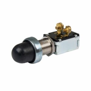 Image 1: BEP 2-Position SPST Moisture Sealed Push Button Switch - OFF/(ON)