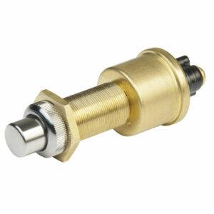 Image 1: BEP 2-Position SPST Heavy-Duty Push Button Switch - OFF/(ON) - 35 Amp