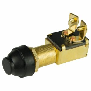 Image 1: BEP 2-Position SPST Push Button Switch - OFF/(ON)