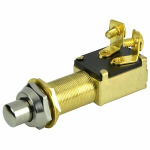 Image 1: BEP 2-Position SPST Recessed Push Button Switch - OFF/(ON)