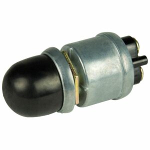 Image 1: BEP 2-Position SPST Heavy-Duty Push Button Switch w/Cover - OFF/(ON) - 35 Amp