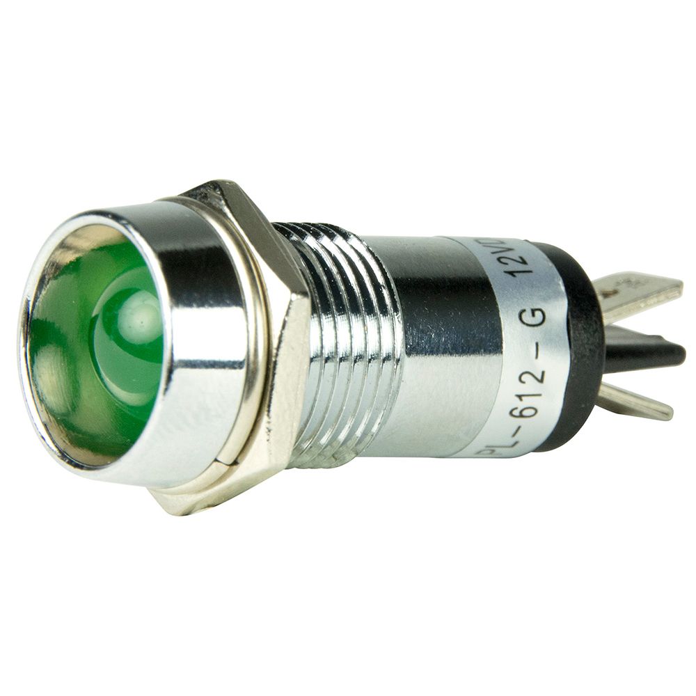 Image 1: BEP LED Pilot Indicator Light - 12V - Green