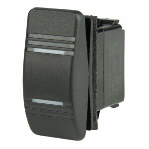 Image 1: BEP SPDT Contura Switch - 2-Amber LEDs - ON/OFF/ON