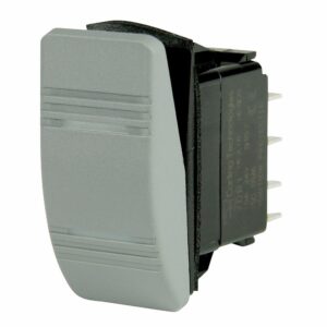 Image 1: BEP DPDT Contura Switch - 2-Amber LEDs - Gray - ON/ON