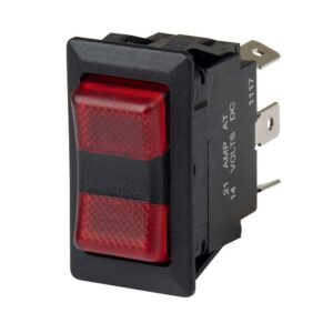 Image 1: BEP SPDT Rocker Switch - 2-LEDs - 12V/24V - ON/OFF/ON