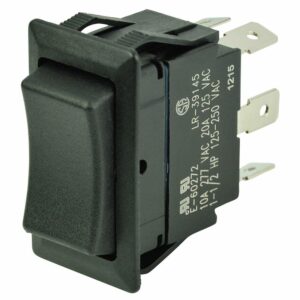 Image 1: BEP DPDT Rocker Switch - 12V/24V - (ON)/OFF/(ON)