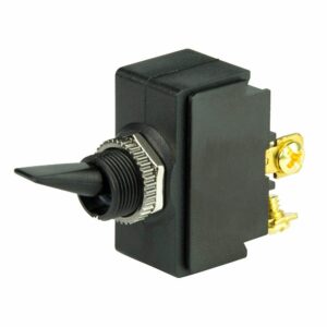 Image 1: BEP SPST Nylon Toggle Switch - 12V - #6-32 Terminal - ON/OFF