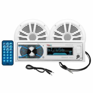 Image 1: Boss Audio MCK632WB.6 Marine Stereo & 6.5" Speaker Kit - White