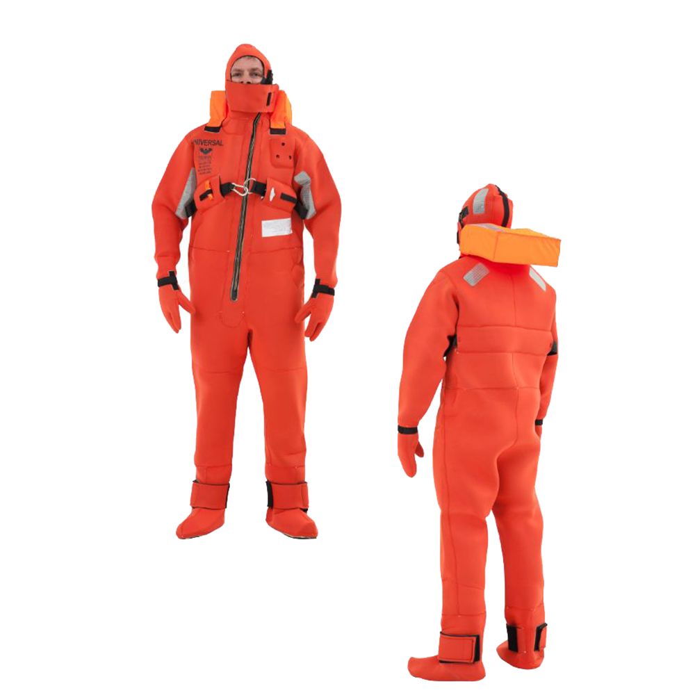Image 1: VIKING Immersion Rescue I Suit USCG/SOLAS w/Buoyancy Head Support - Neoprene Orange - Adult Universal