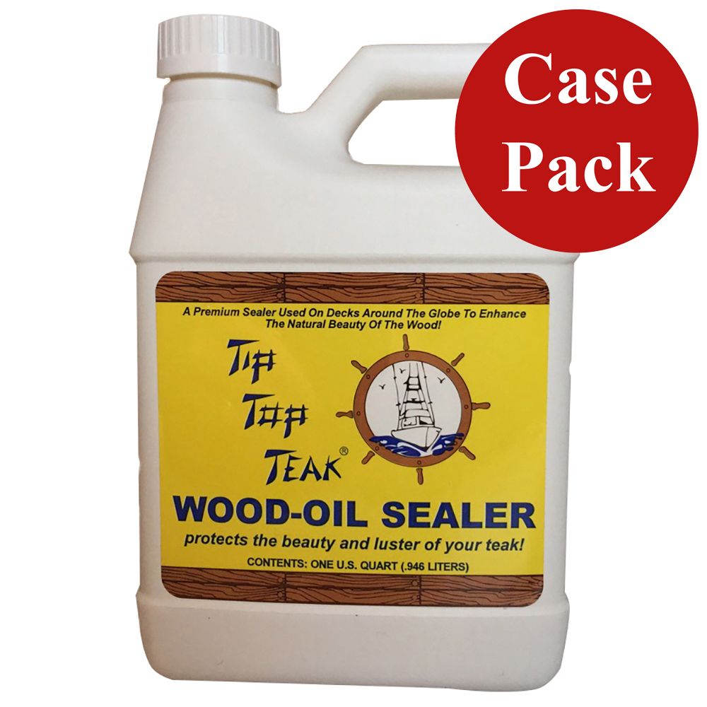 Image 1: Tip Top Teak Tip Top Teak Wood Oil Sealer - Quart - *Case of 12*
