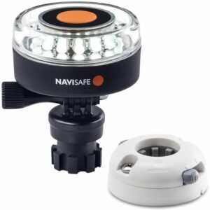 Image 1: Navisafe Navilight 360° 2NM White w/Navimount Base & Horizontal Mount - White