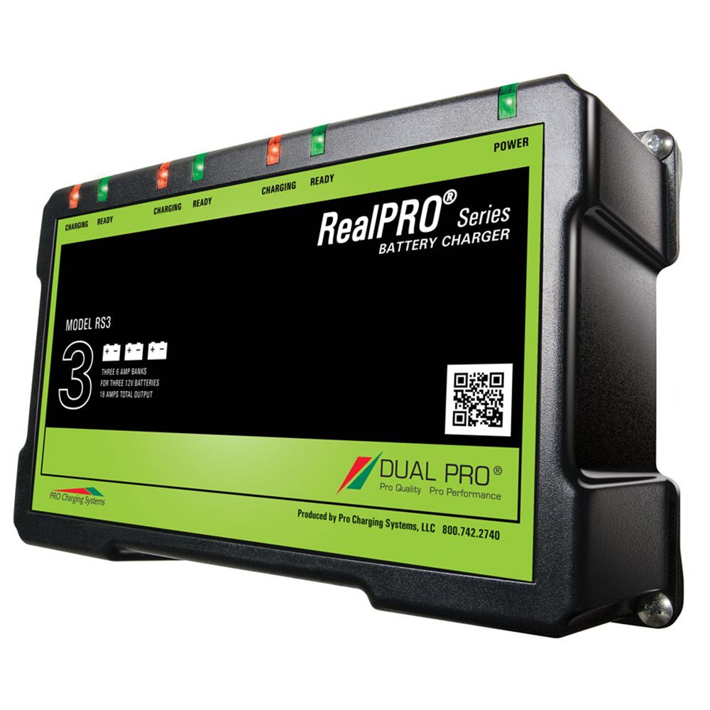 Image 1: Dual Pro RealPRO Series Battery Charger - 18A - 3-6A-Banks - 12V-36V
