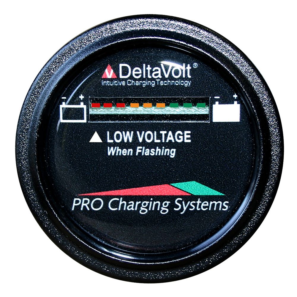 Image 1: Dual Pro Battery Fuel Gauge - DeltaView® Link Compatible - 12V System (1-12V Battery, 2-6V Batteries)