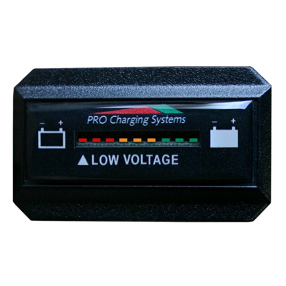 Image 1: Dual Pro Battery Fuel Gauge - DeltaView® Link Compatible - Rectangle - 12V System (1-12V Battery, 2-6V Batteries)