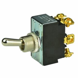 Image 1: BEP DPDT Chrome Plated Toggle Switch - ON/OFF/ON