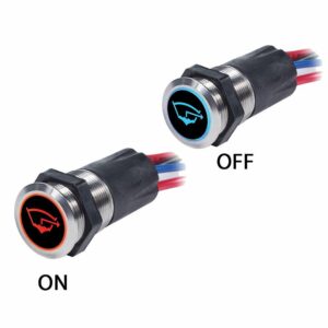 Image 1: Blue Sea 4180 Backlit Push Button Switch OFF/ON - 15A