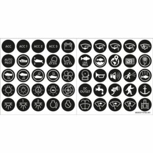 Image 1: Blue Sea 4230 Push Button Switch Label Kit