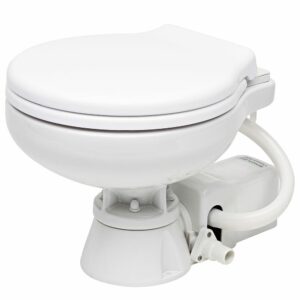 Image 1: Johnson Pump AquaT Electric Marine Toilet - Super Compact - 12V